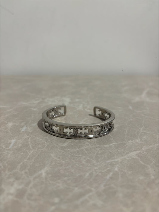 Bracelet Chanel jonc argent