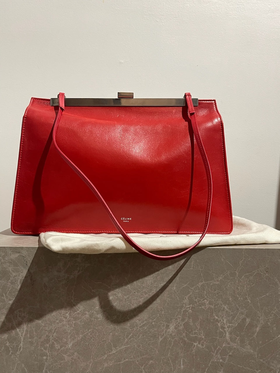 Sac Celine Clasp rouge