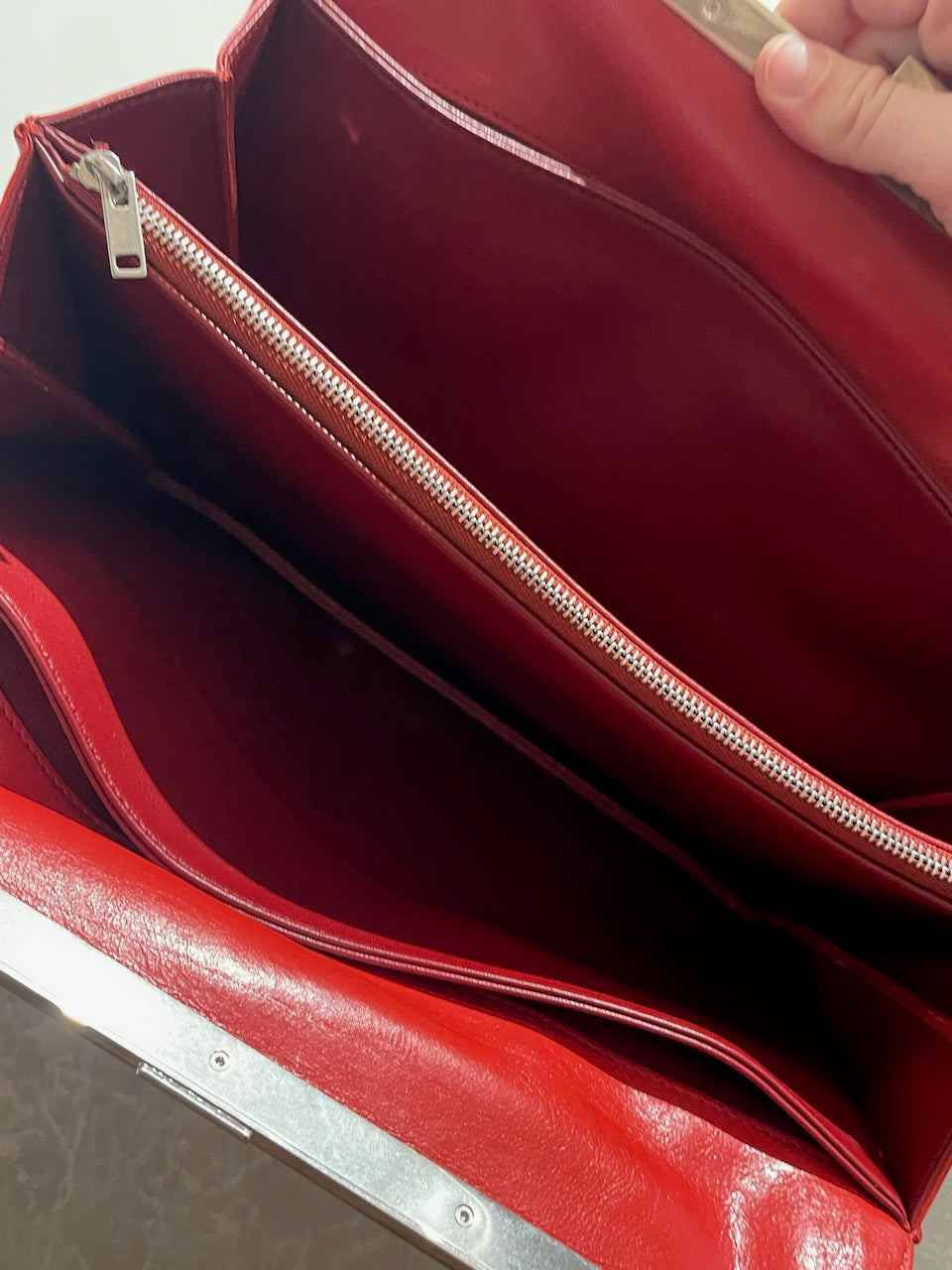 Sac Celine Clasp rouge