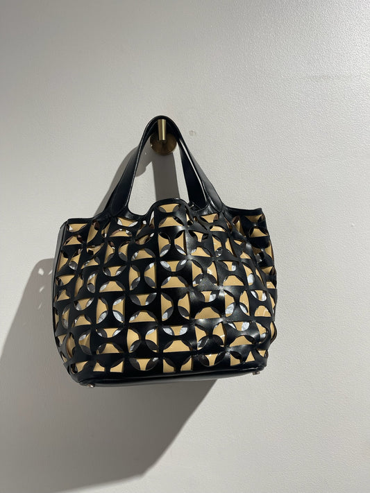 Sac Alaia noir et beige