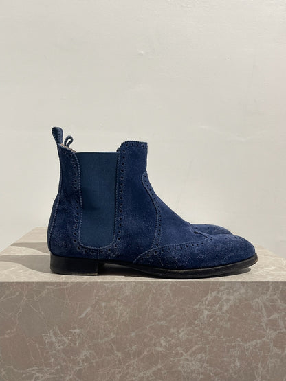 Bottines Hermes Brighton bleues T.36