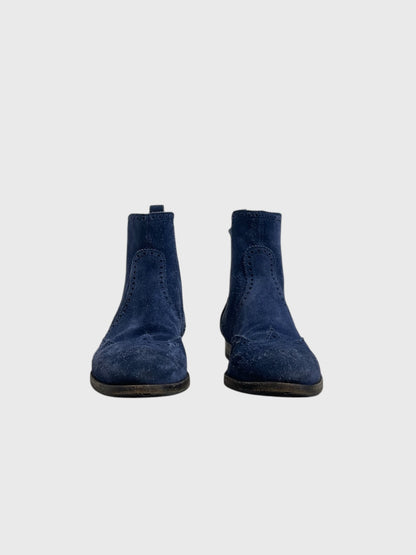 Bottines Hermes Brighton bleues T.36