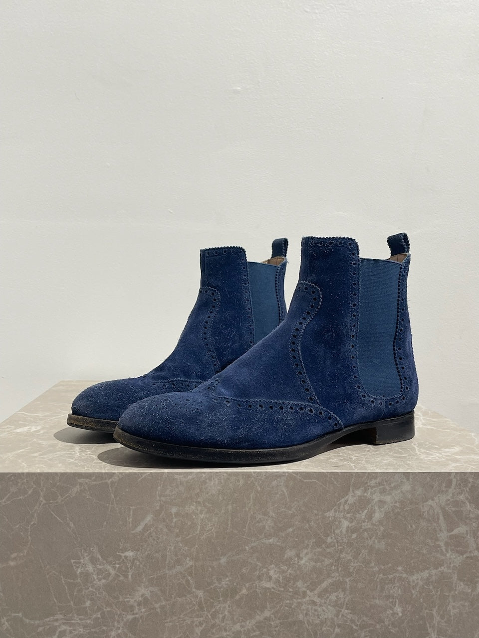 Bottines Hermes Brighton bleues T.36