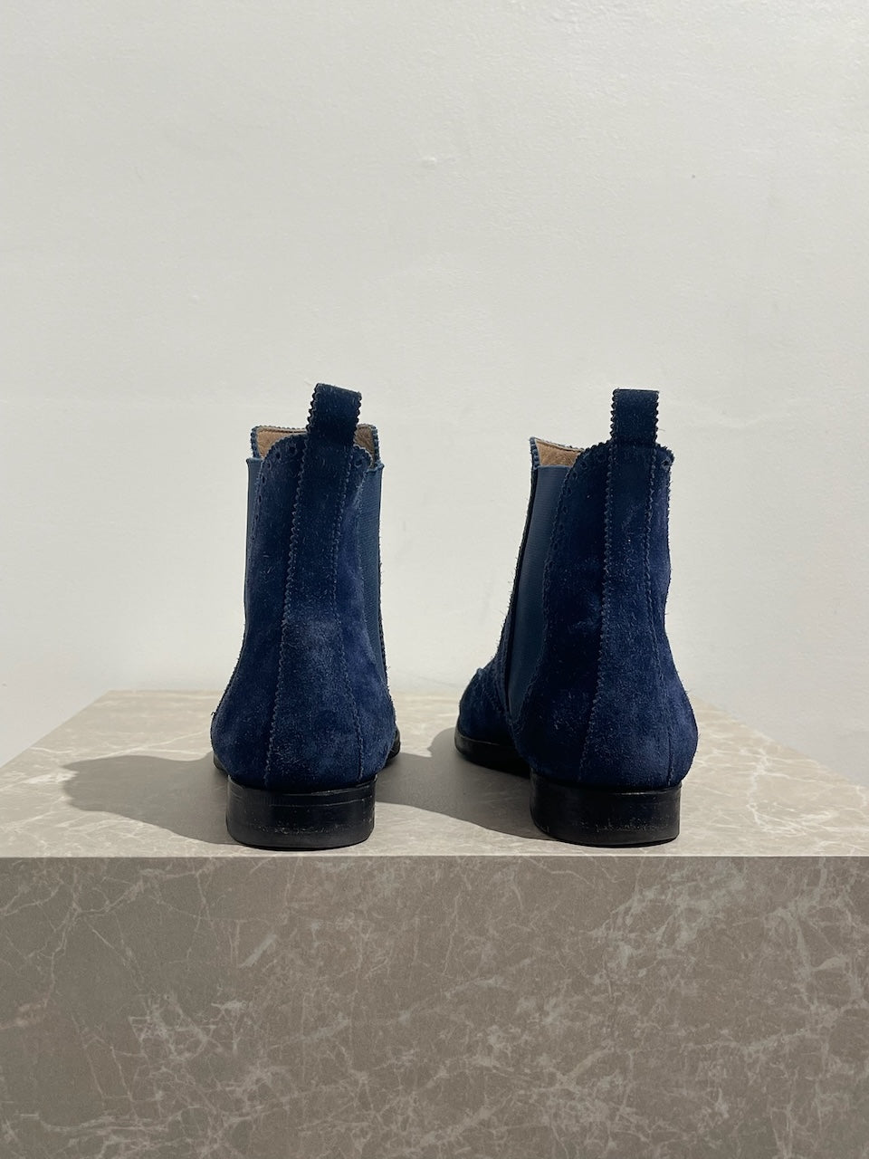 Bottines Hermes Brighton bleues T.36