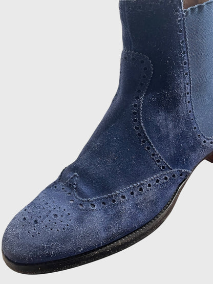 Bottines Hermes Brighton bleues T.36