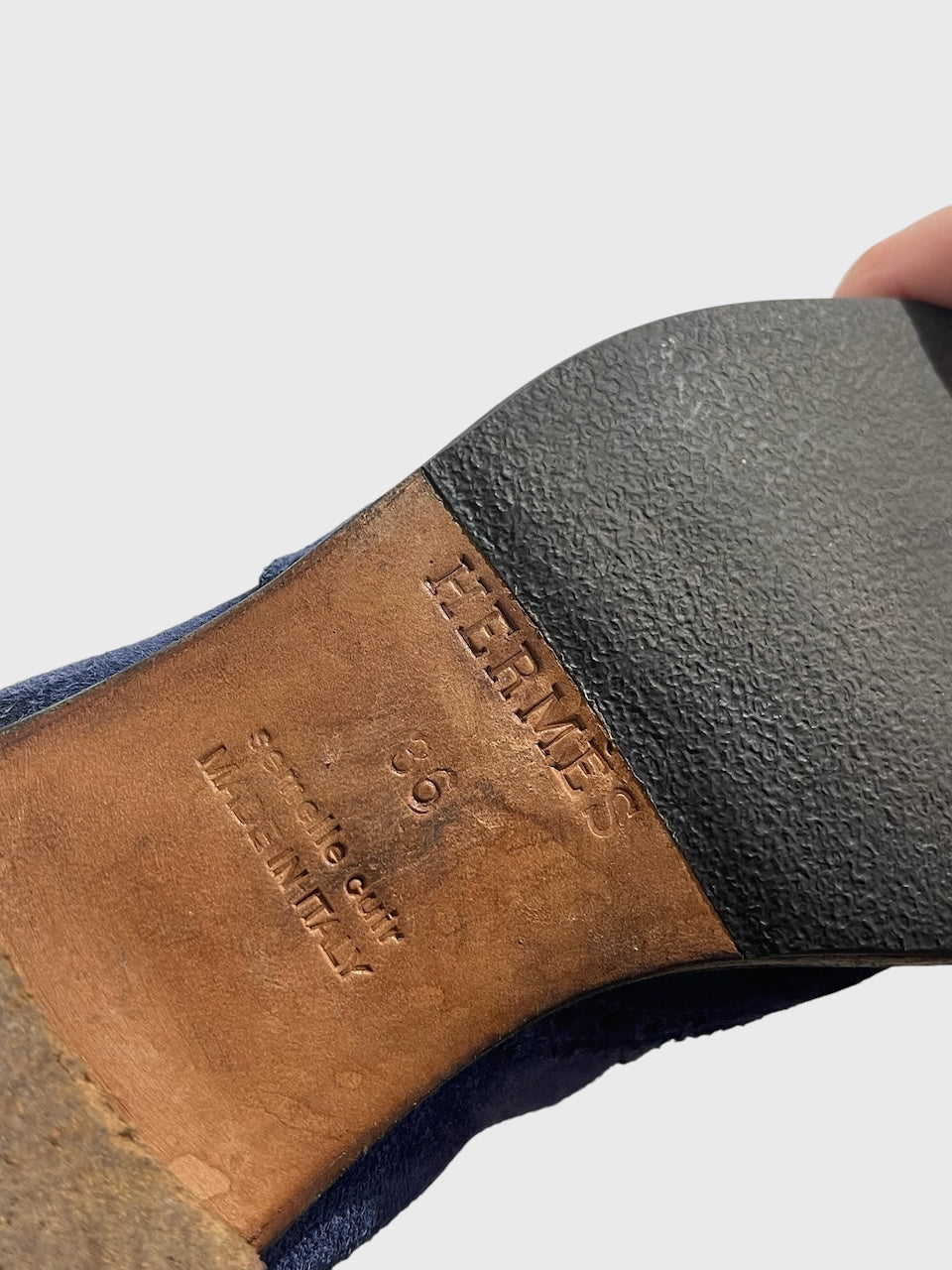 Bottines Hermes Brighton bleues T.36