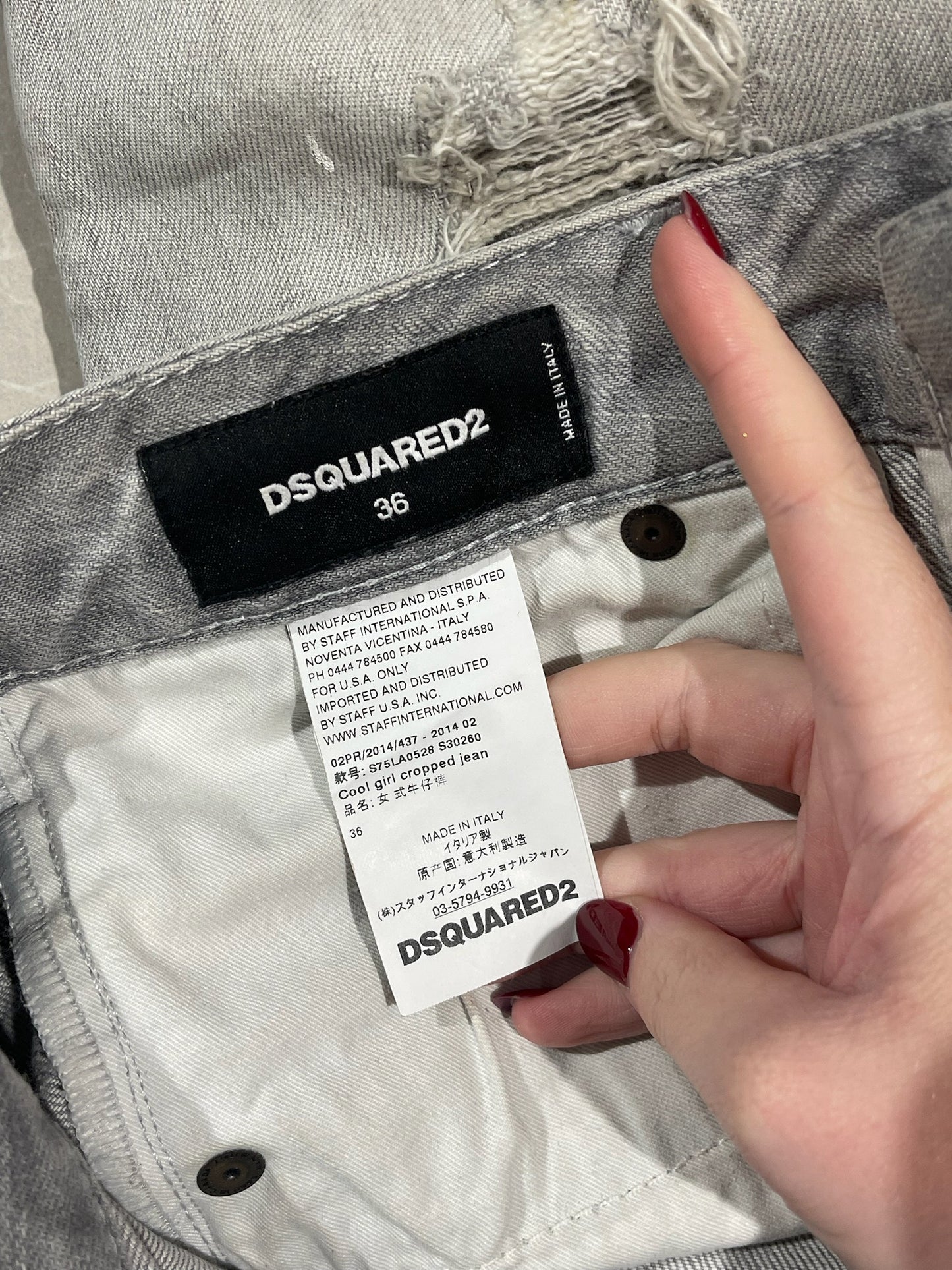 Jeans Dsquared gris T.34