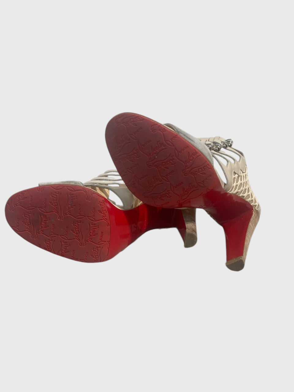 Sandales Christian Louboutin beiges T.36,5