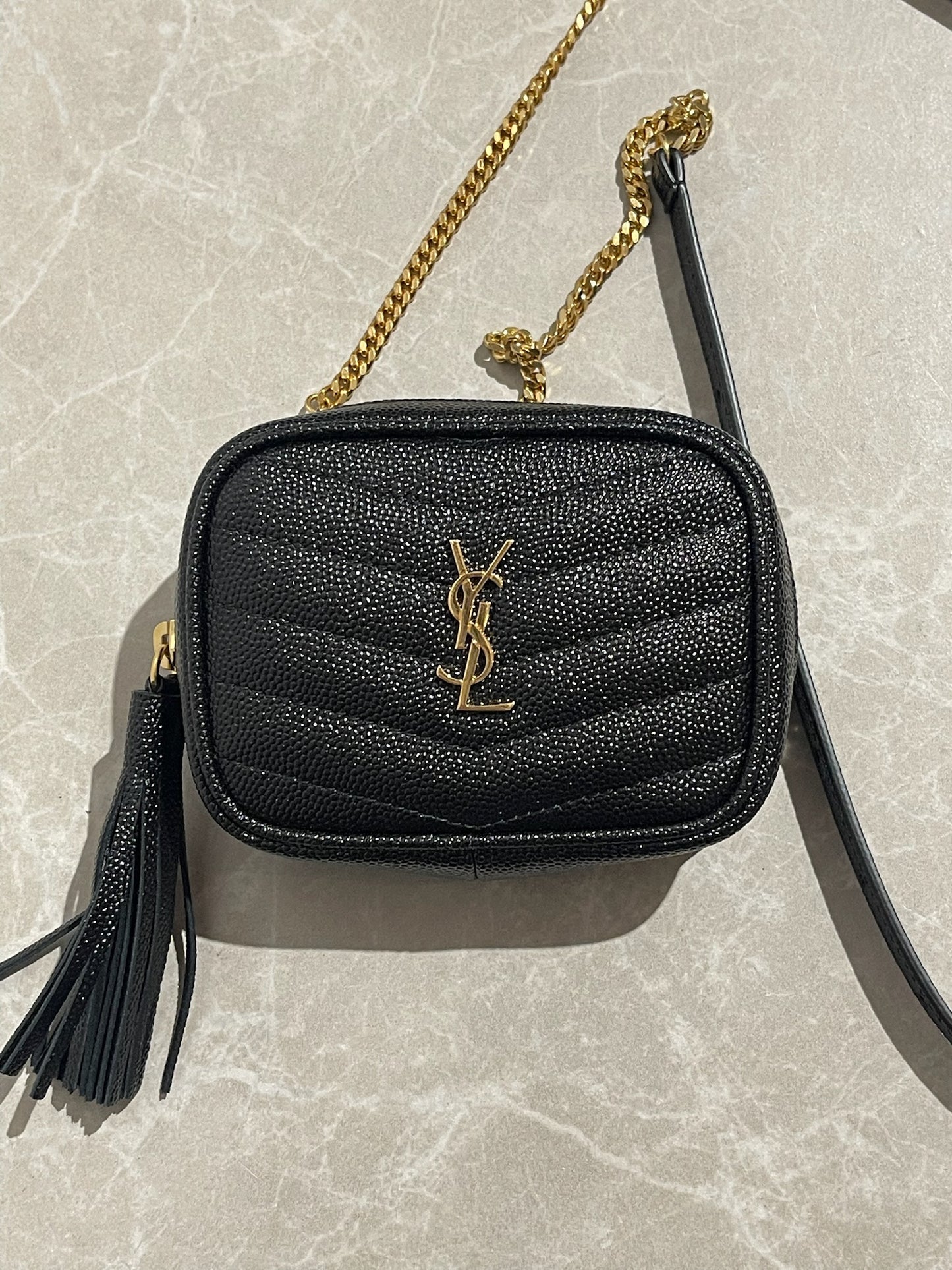 Sac Saint Laurent Baby Lou noir