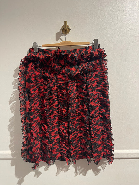 Jupe Dries Van Noten rouge T.38