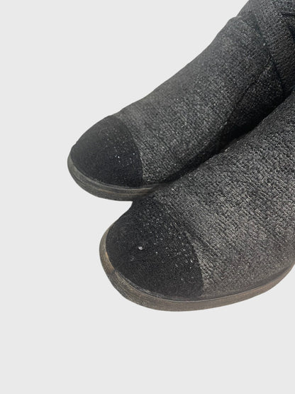 Bottines Chanel grises T.36,5