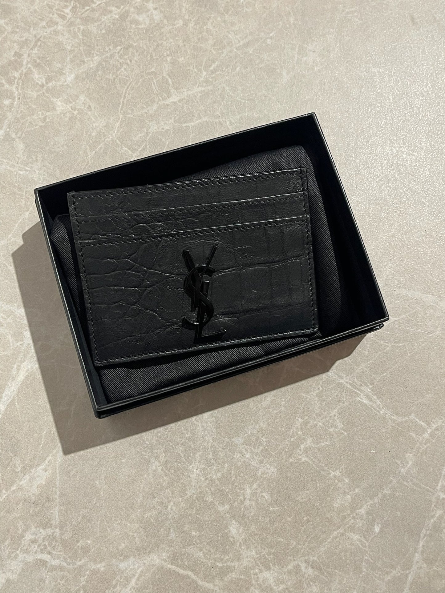 Porte-cartes Saint Laurent noir