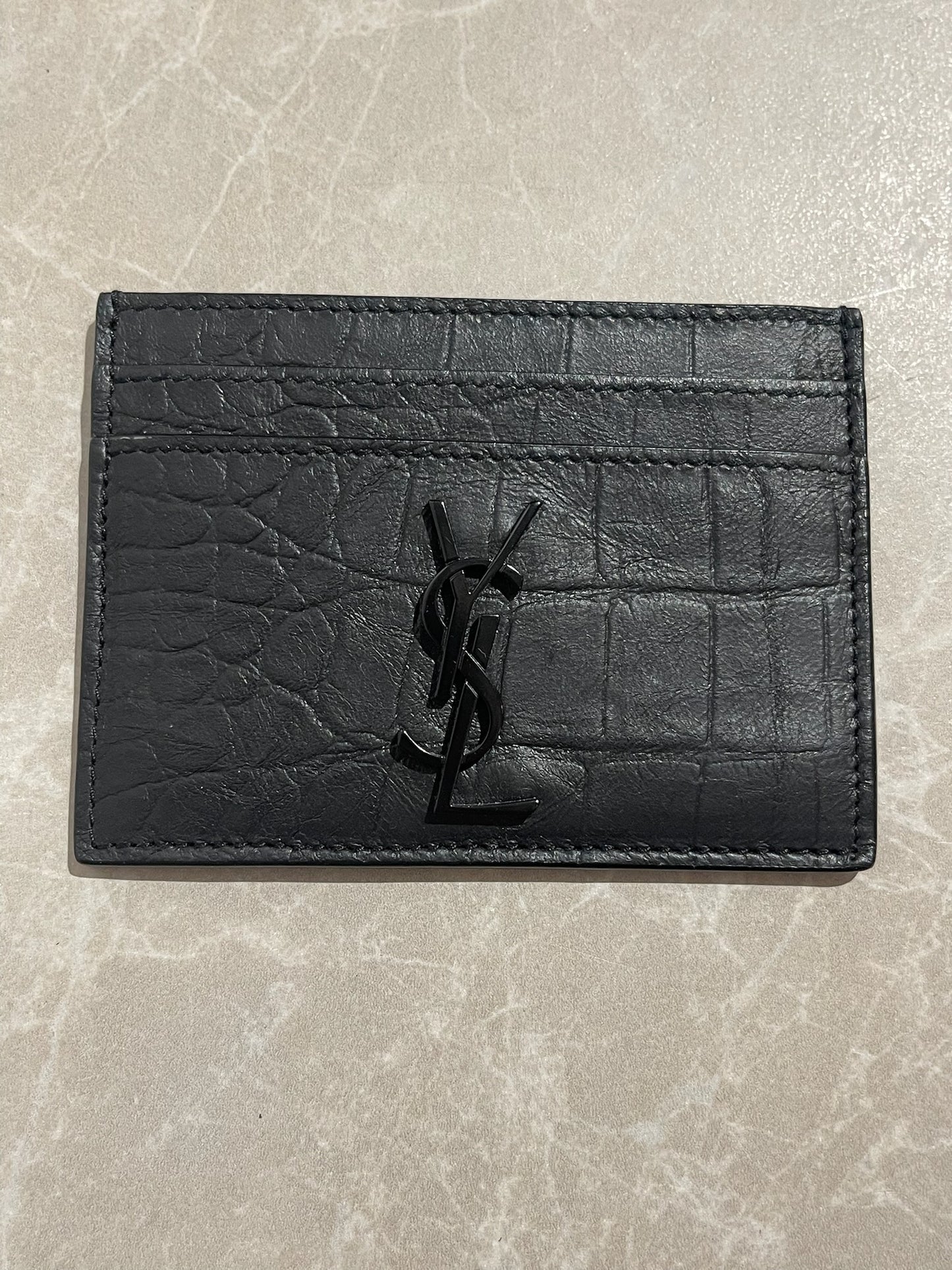 Porte-cartes Saint Laurent noir