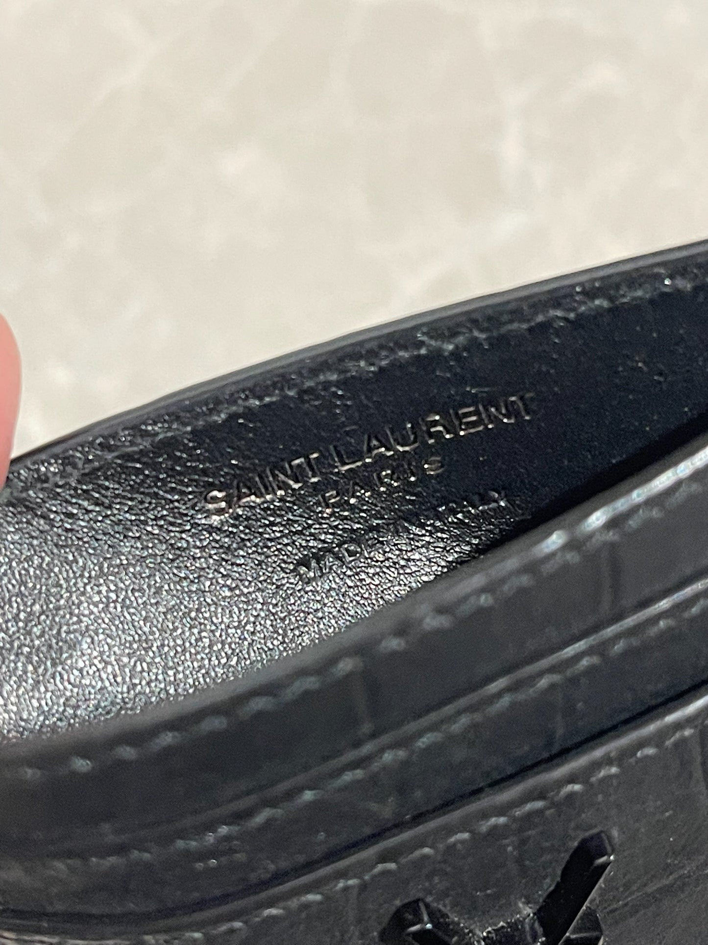 Porte-cartes Saint Laurent noir