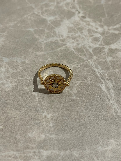 Bague Dior dorée T.54