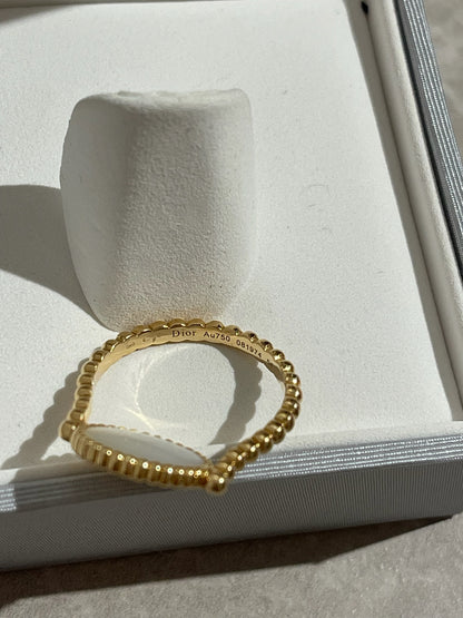 Bague Dior dorée T.54