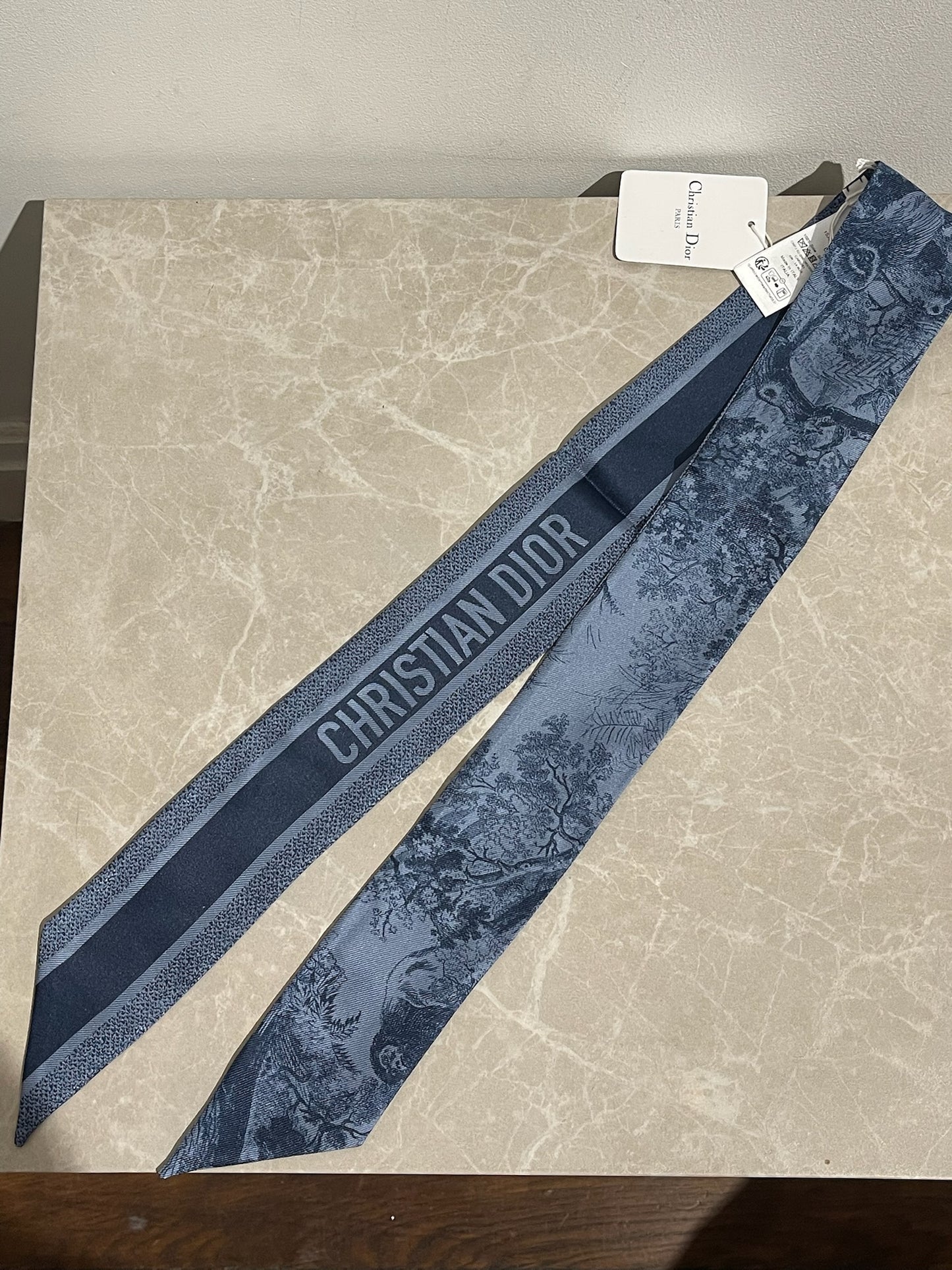 Foulard Mitzah Christian Dior bleu