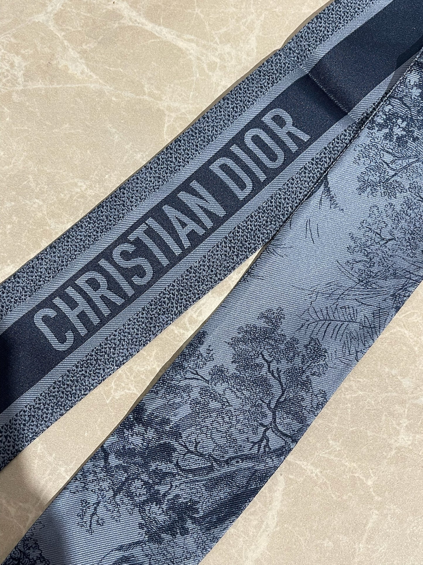 Foulard Mitzah Christian Dior bleu