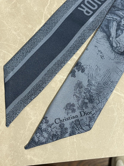 Foulard Mitzah Christian Dior bleu