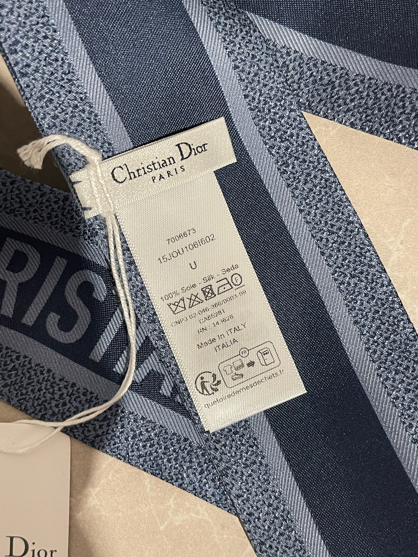 Foulard Mitzah Christian Dior bleu