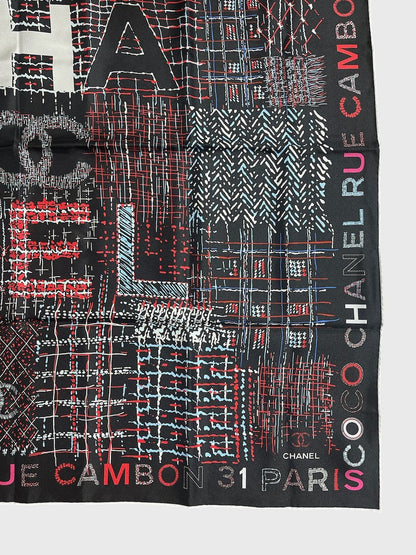 Foulard Chanel noir rouge