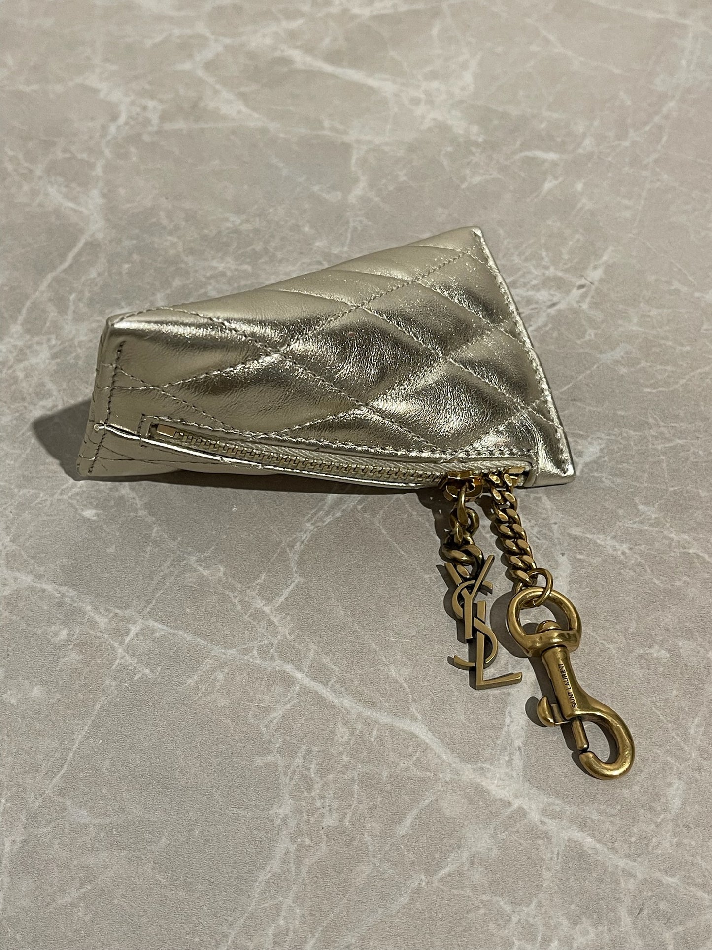 Porte-monnaie Saint Laurent doré