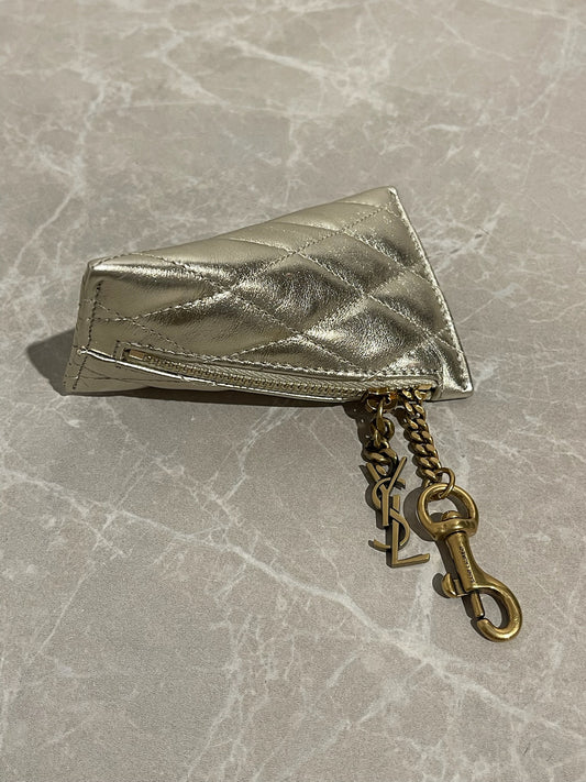 Porte-monnaie Saint Laurent doré