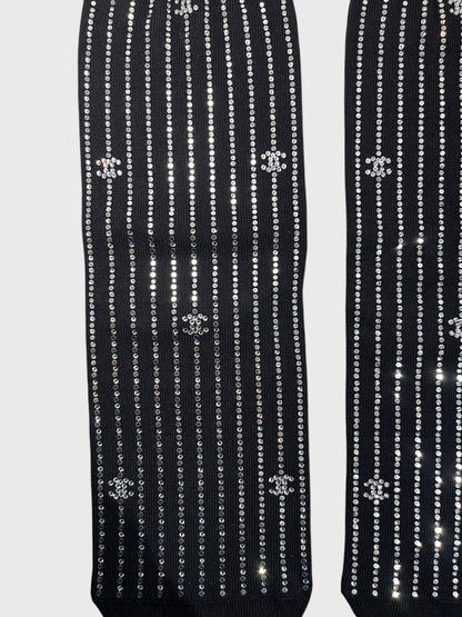 Chaussettes Chanel à strass T.M