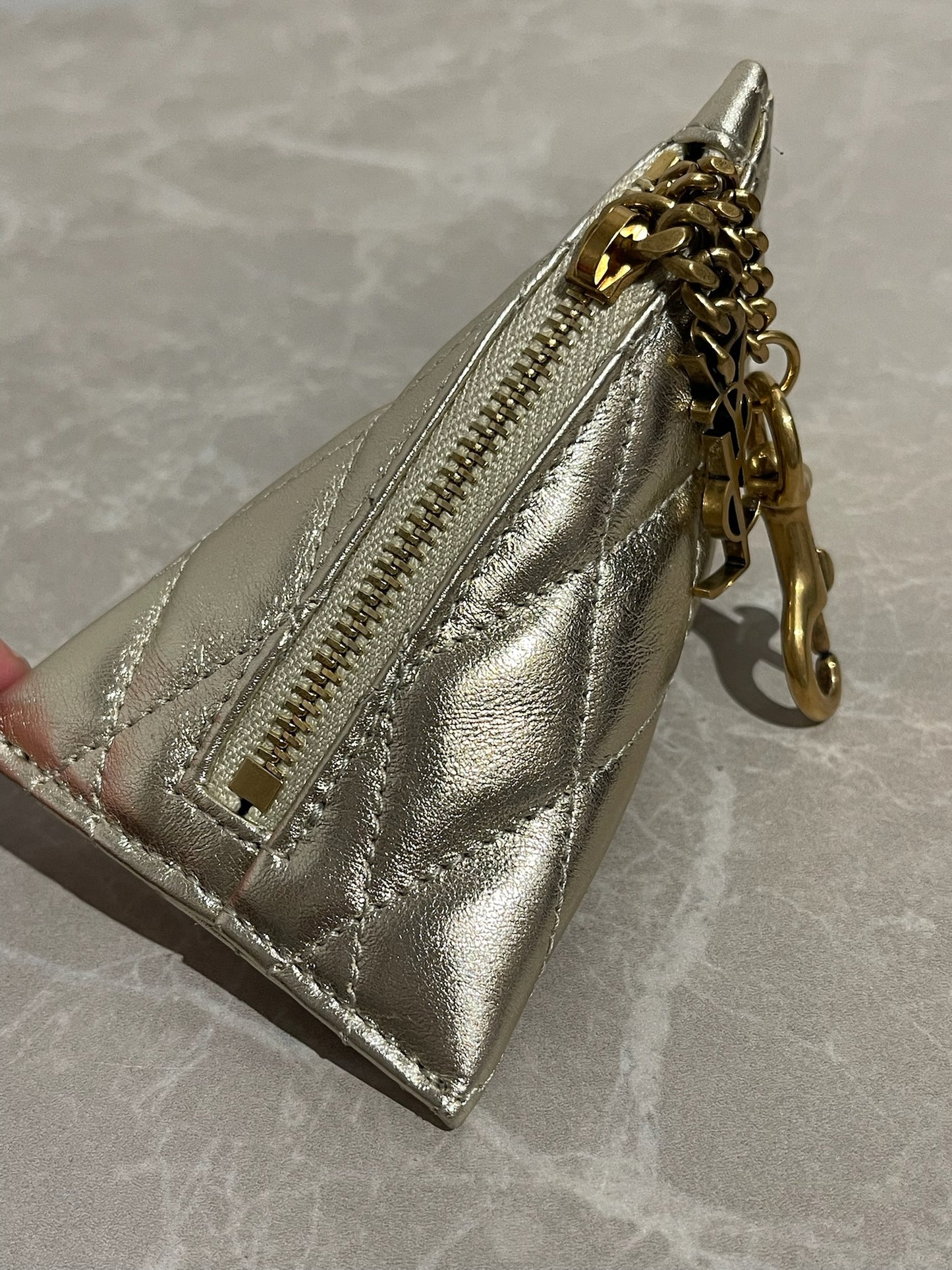 Porte-monnaie Saint Laurent doré