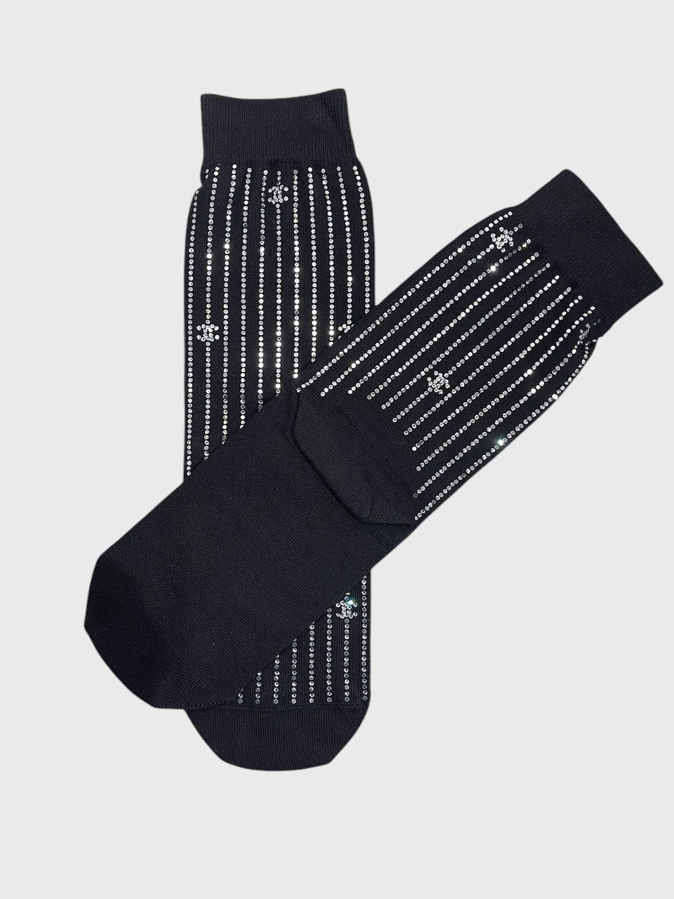 Chaussettes Chanel à strass T.M