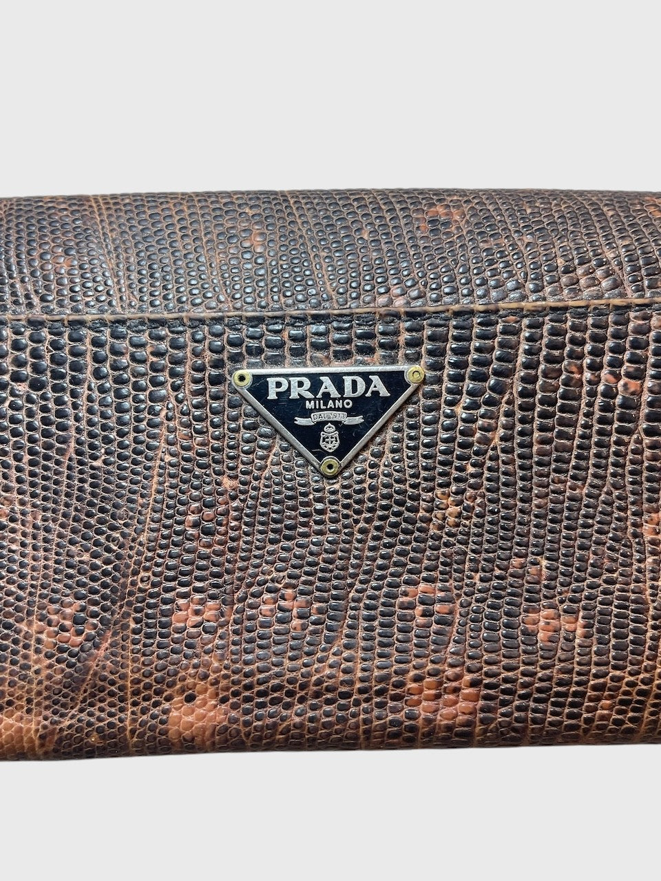 Portefeuille Prada marron