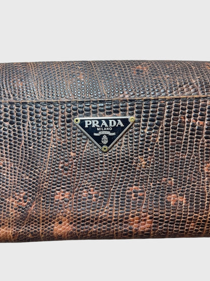 Portefeuille Prada marron