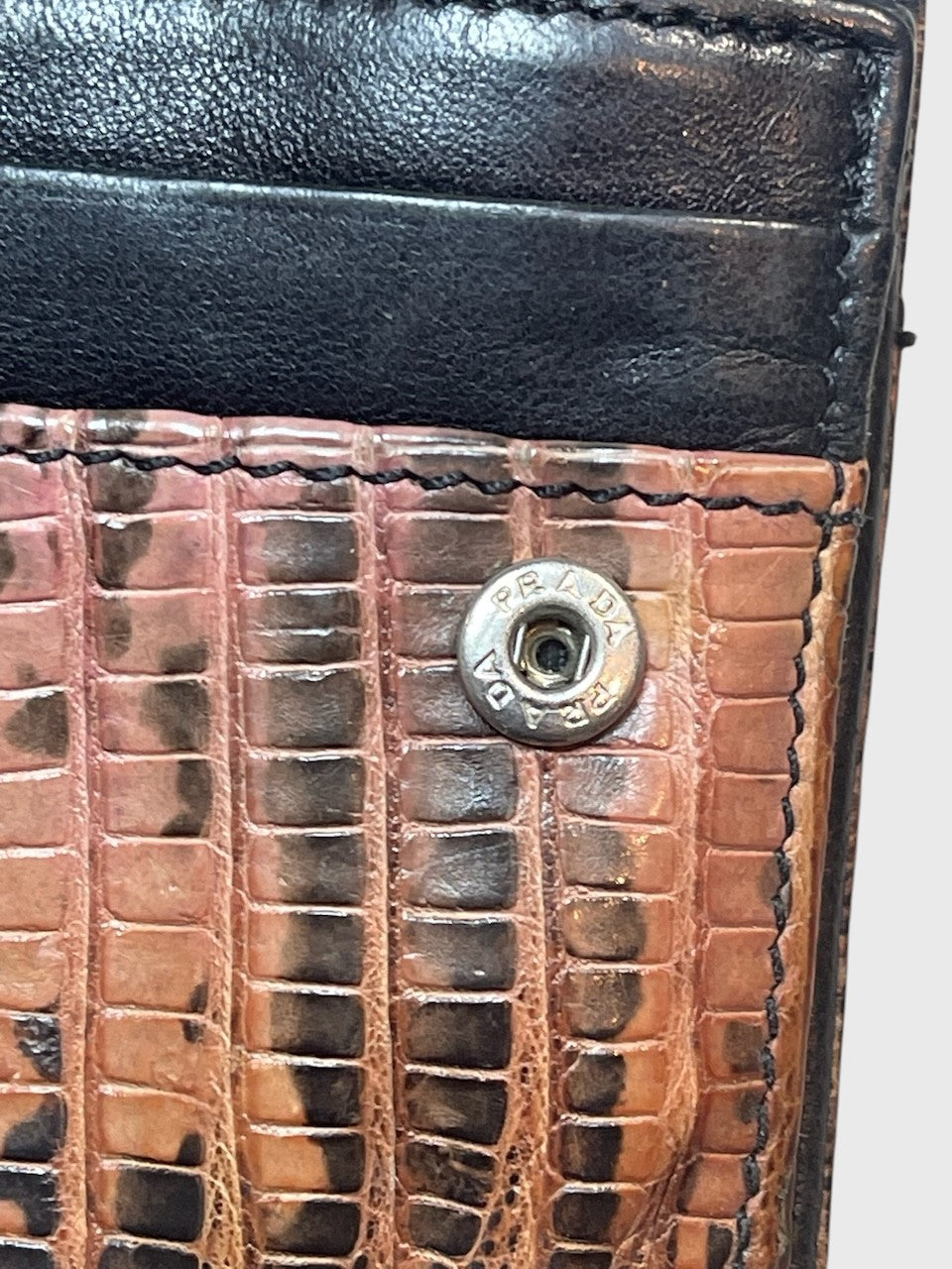 Portefeuille Prada marron