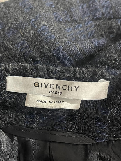 Veste Givenchy tweed et cuir T.40