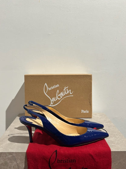 Escarpins Christian Louboutin bleus T.40