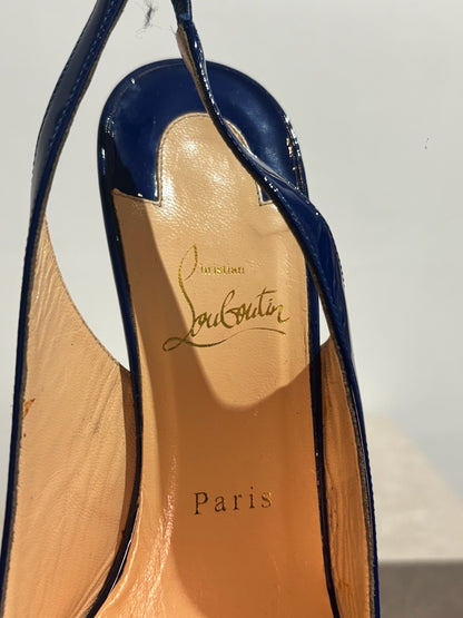 Escarpins Christian Louboutin bleus T.40