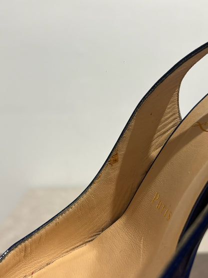 Escarpins Christian Louboutin bleus T.40