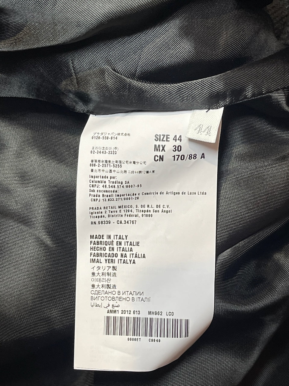 Veste Miu Miu noire T.40