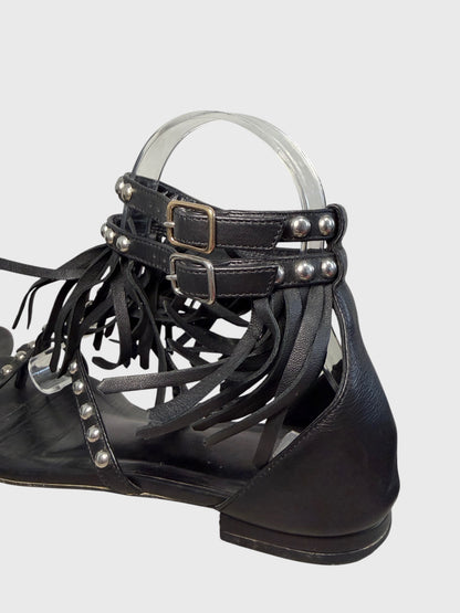 Sandales Saint Laurent noires T.37