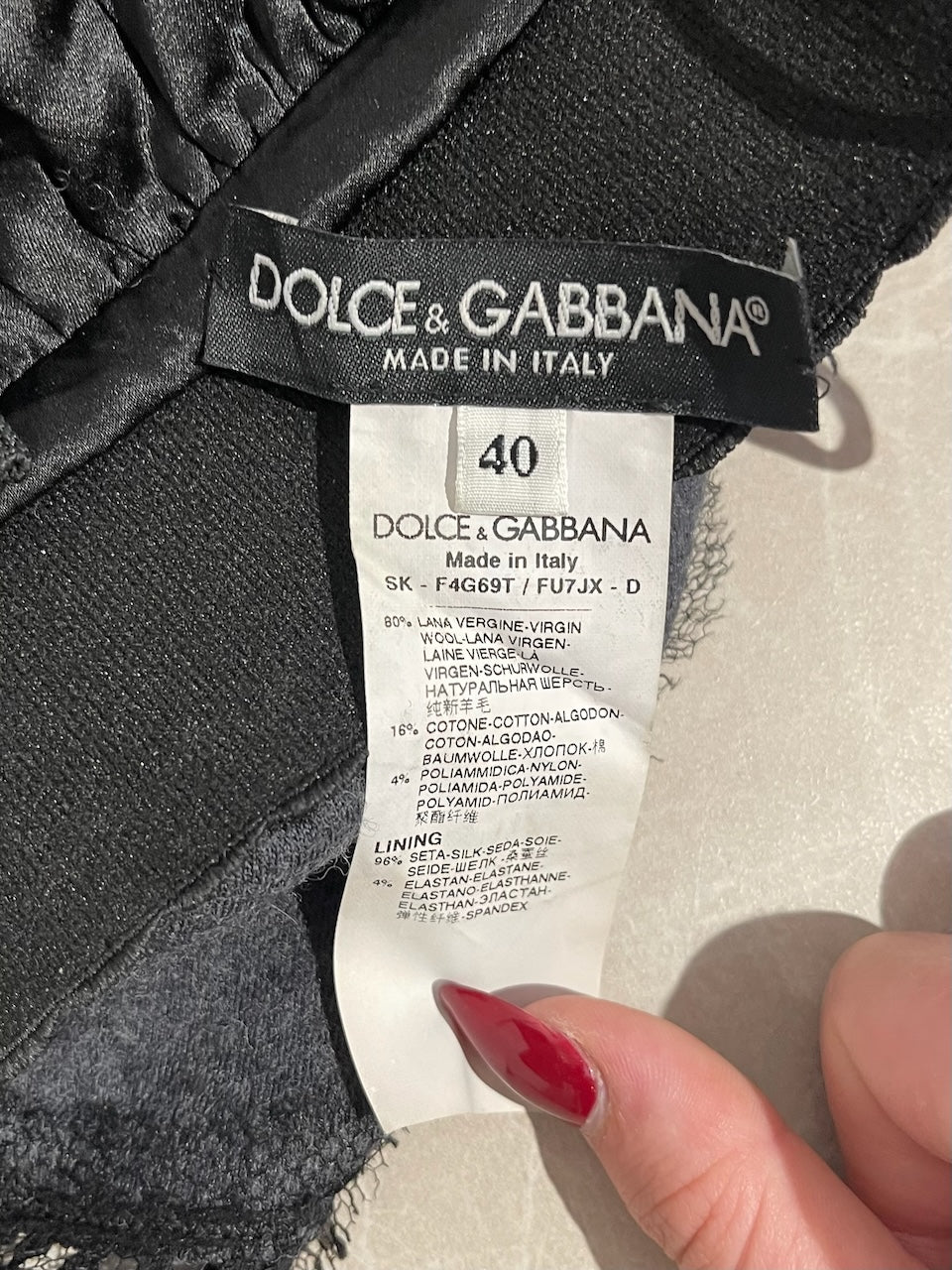 Jupe Dolce & Gabbana grise T.36