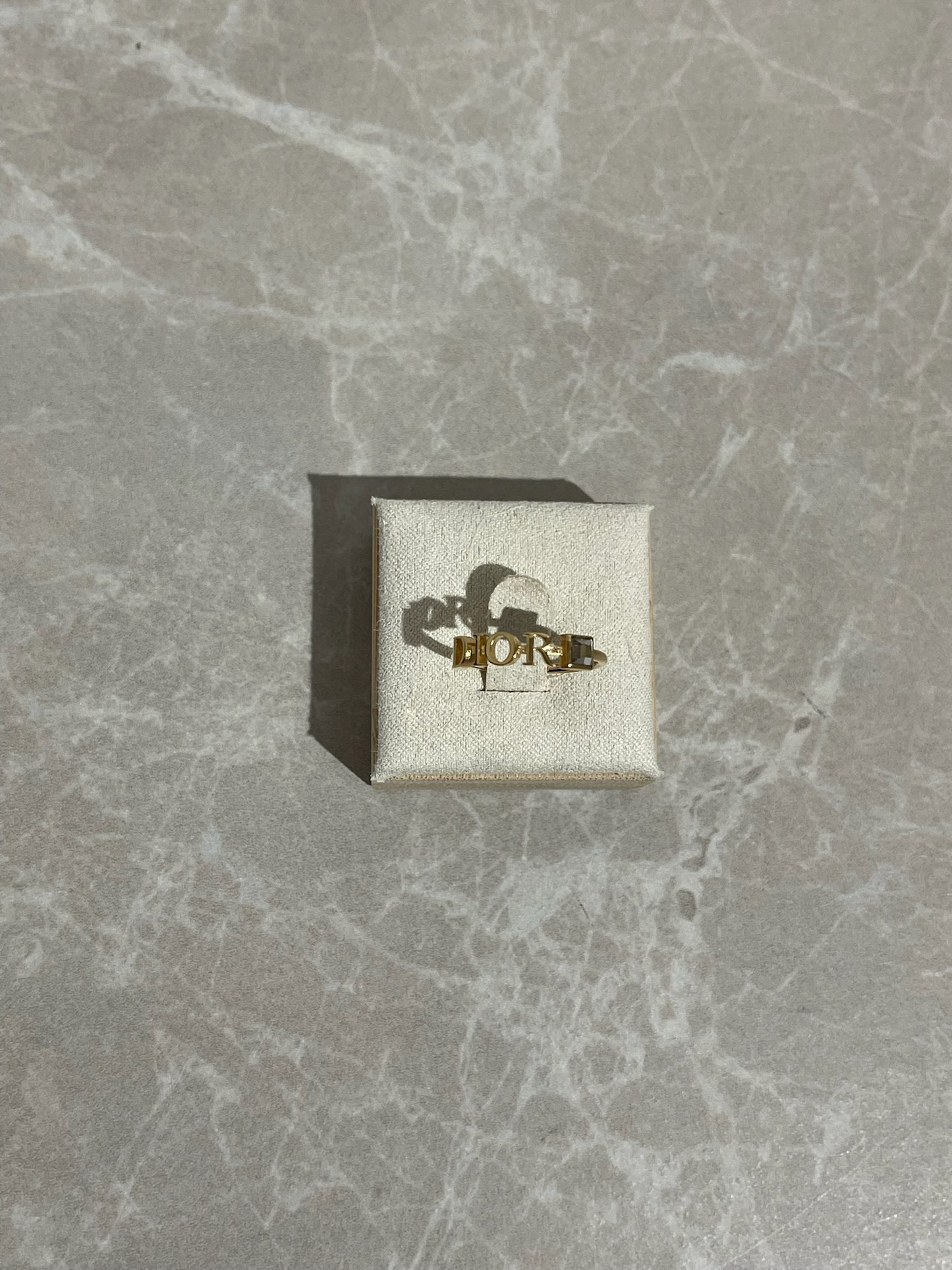 Bague Dior dorée T.54