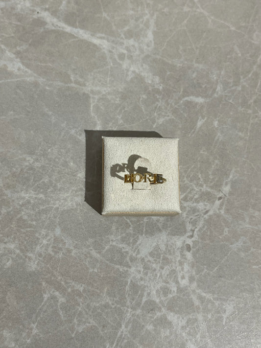 Bague Dior dorée T.54