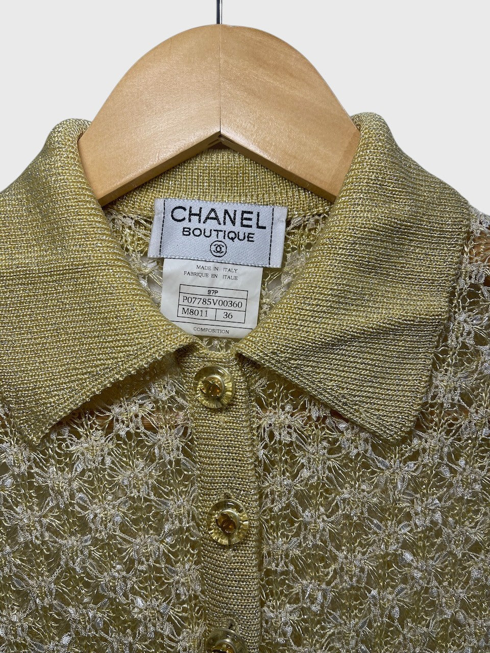 Top Chanel jaune T.36