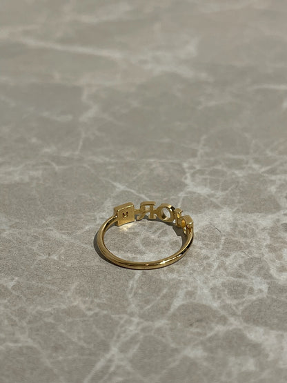 Bague Dior dorée T.54