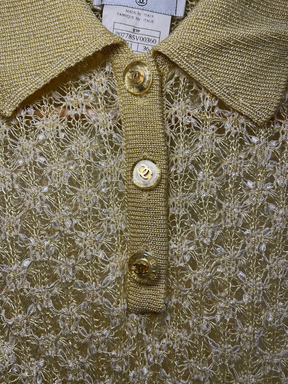 Top Chanel jaune T.36