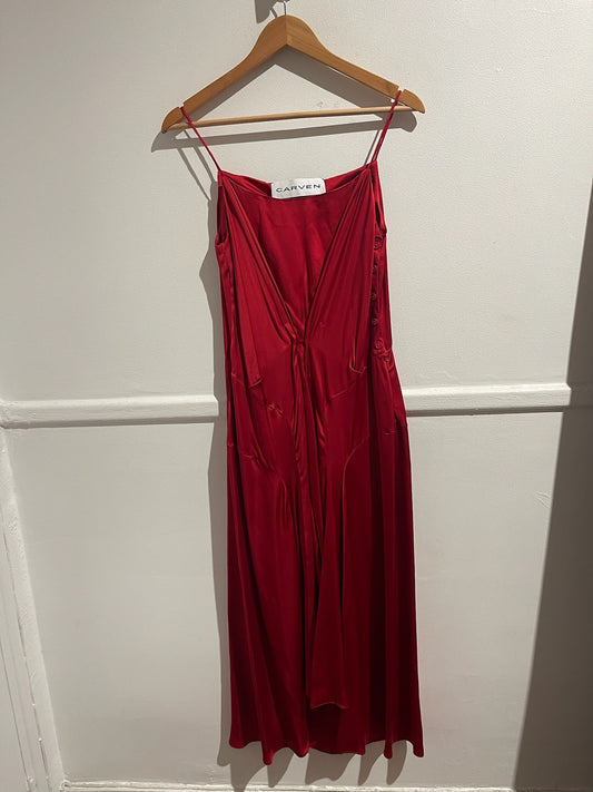 Robe Carven rouge T.38