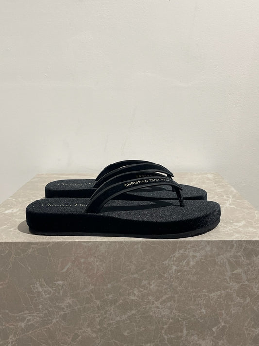 Sandales Dior noires T.38 NEUVES