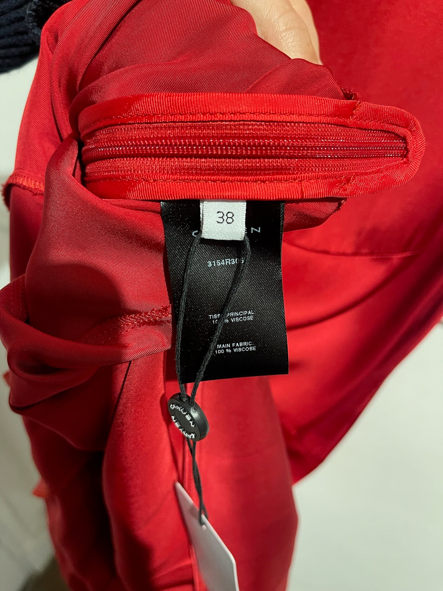 Robe Carven rouge T.38