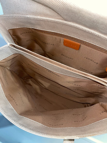 Sac Bulgari toile beige