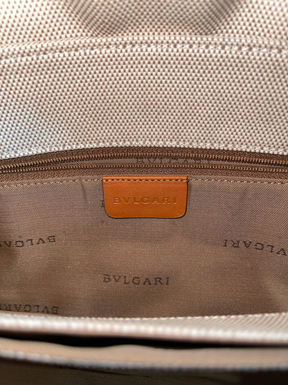 Sac Bulgari toile beige